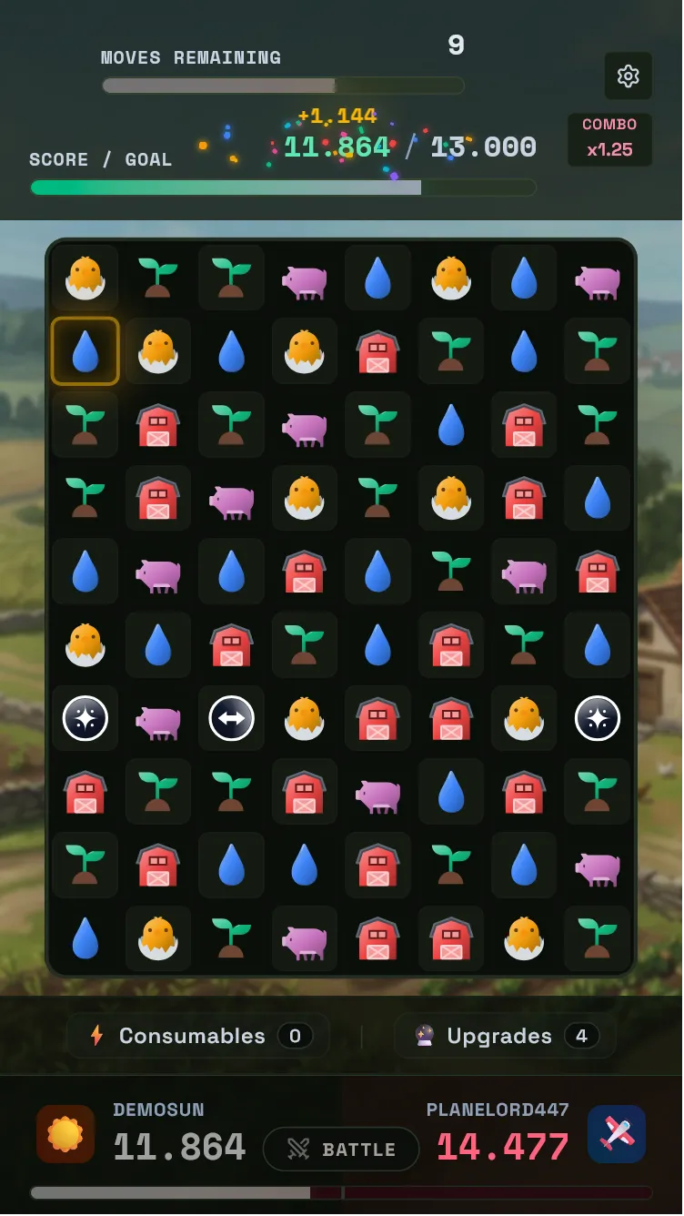 Match 3 Battles Farm Theme